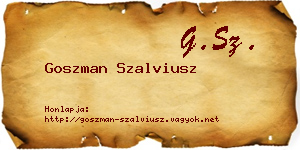 Goszman Szalviusz névjegykártya